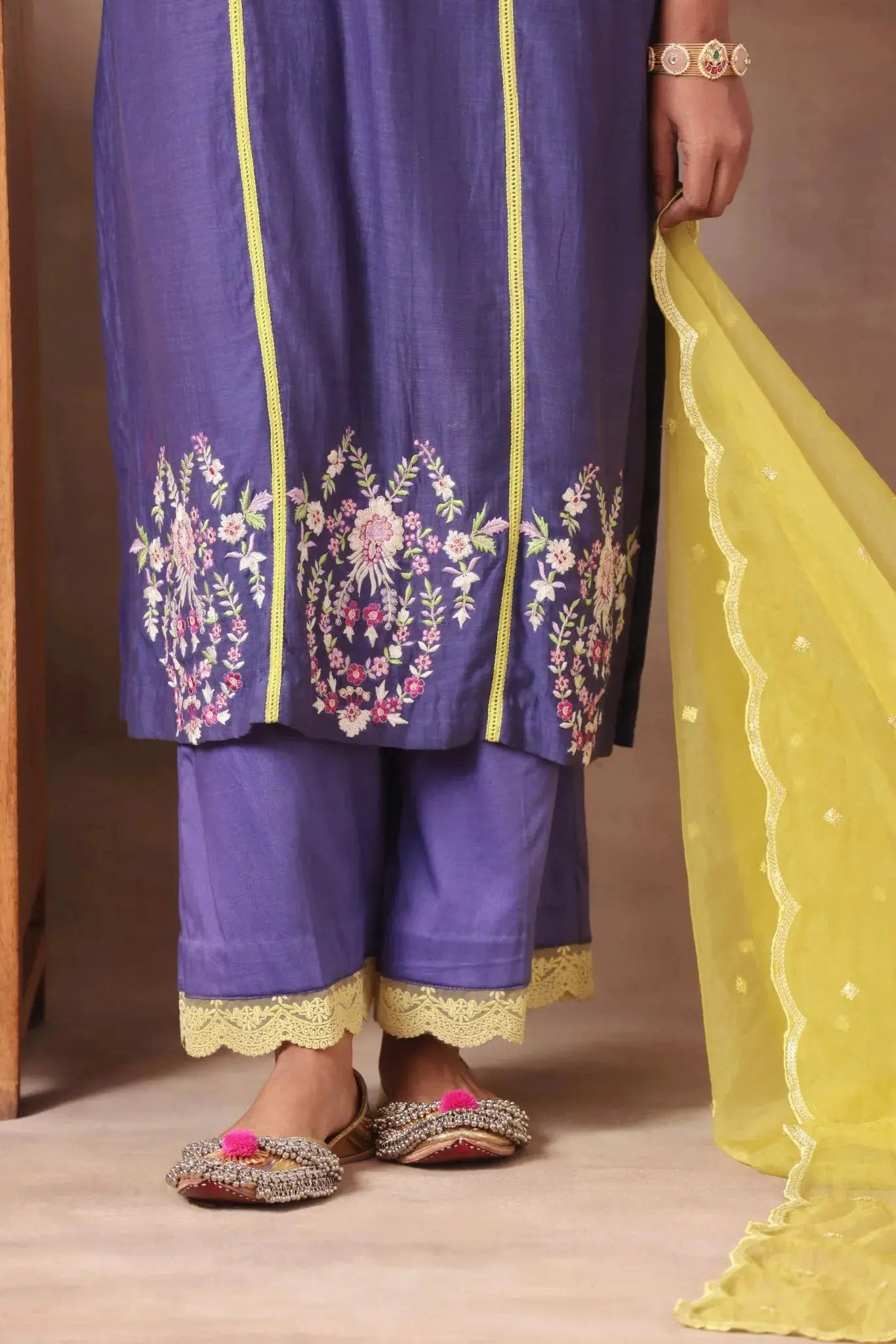 The Violet Lime Contrast Set - Arzoo Essentials