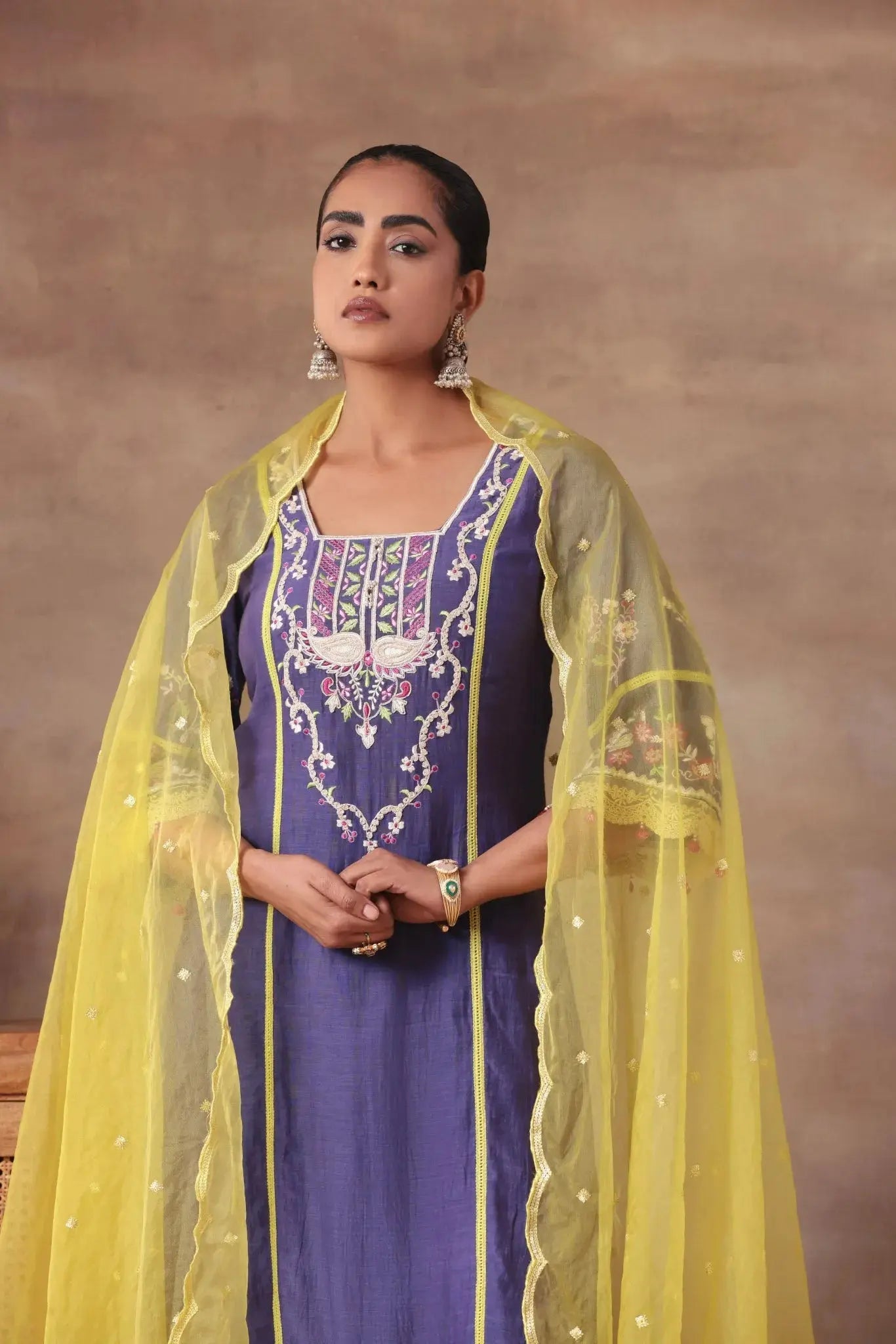 The Violet Lime Contrast Set - Arzoo Essentials
