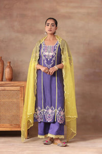The Violet Lime Contrast Set - Arzoo Essentials