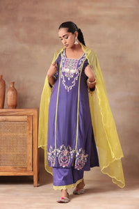 The Violet Lime Contrast Set - Arzoo Essentials
